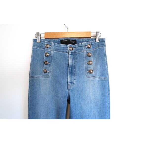 VERONICA BEARD Sheridan High Rise Flare Sailor Jeans Sodalight Revolve 29 $400 - Picture 4 of 10